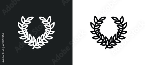 two branches outline icon in white and black colors. two branches flat vector icon from army collection for web, mobile apps and ui.