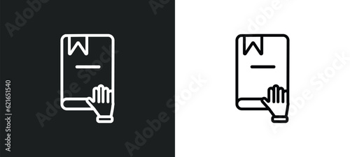 pledge outline icon in white and black colors. pledge flat vector icon from army collection for web, mobile apps and ui.