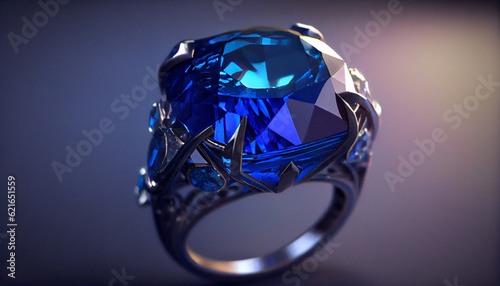 blue diamond for  background generative by ai 