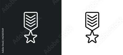 militar in outline icon in white and black colors. militar in flat vector icon from army collection for web, mobile apps and ui.