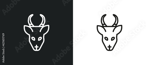gazelle outline icon in white and black colors. gazelle flat vector icon from animals collection for web, mobile apps and ui.