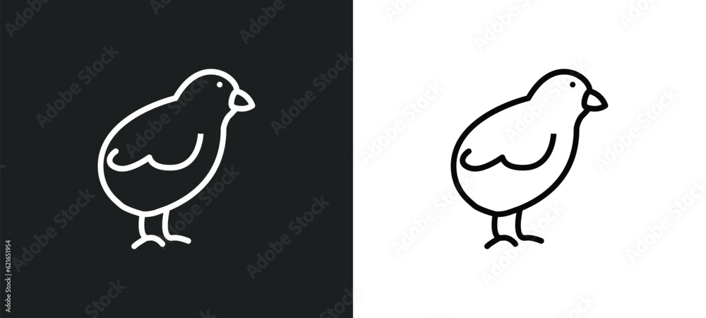 Fototapeta premium outline icon in white and black colors. flat vector icon from collection for web, mobile apps and