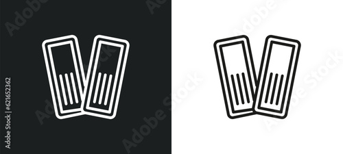 american football game ticket outline icon in white and black colors. american football game ticket flat vector icon from american football collection for web, mobile apps and ui.