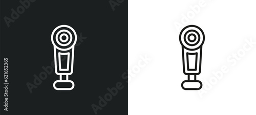 american football outline icon in white and black colors. american football flat vector icon from american football collection for web, mobile apps and ui.