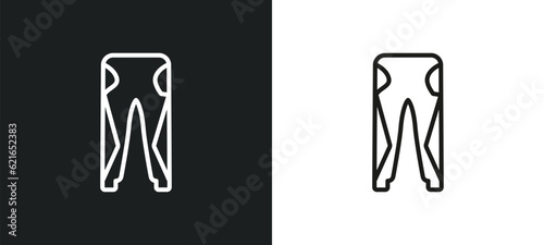 trouser of a football player outline icon in white and black colors. trouser of a football player flat vector icon from american football collection for web, mobile apps and ui.
