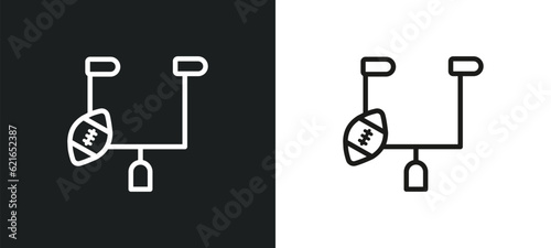 american football annotation outline icon in white and black colors. american football annotation flat vector icon from american football collection for web, mobile apps and ui.
