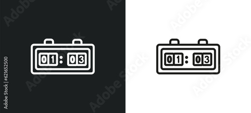 score outline icon in white and black colors. score flat vector icon from american football collection for web, mobile apps and ui.