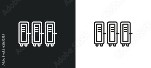 lockers outline icon in white and black colors. lockers flat vector icon from american football collection for web, mobile apps and ui.