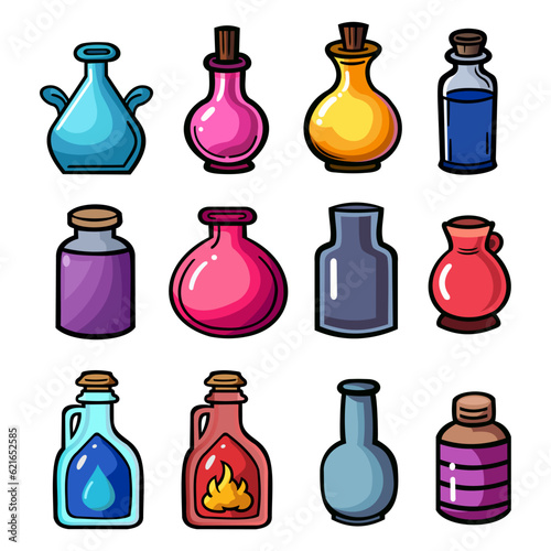Potion Icons Vector Hand Drawn