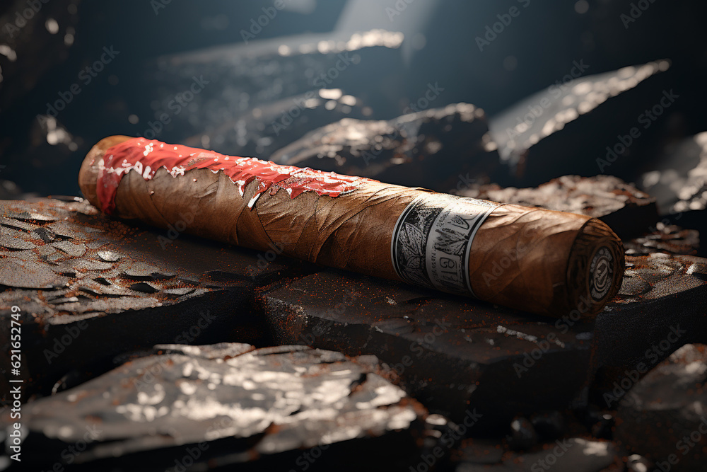 Cigar, cylindrical tobacco leaf twist, smoked, Cuban, tobacco smoking process, Smoking a twist