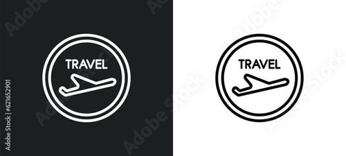 stamp for passports outline icon in white and black colors. stamp for passports flat vector icon from airport terminal collection for web, mobile apps and ui.