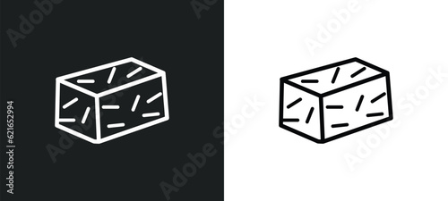 hay bale outline icon in white and black colors. hay bale flat vector icon from farming collection for web, mobile apps and ui.