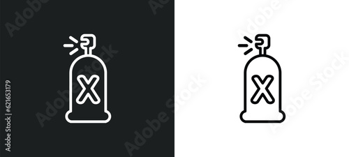 insecticide outline icon in white and black colors. insecticide flat vector icon from agriculture farming collection for web, mobile apps and ui.