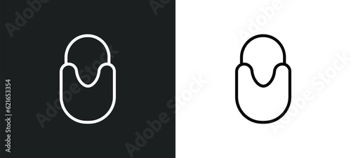 egyptian pound outline icon in white and black colors. egyptian pound flat vector icon from africa collection for web, mobile apps and ui.