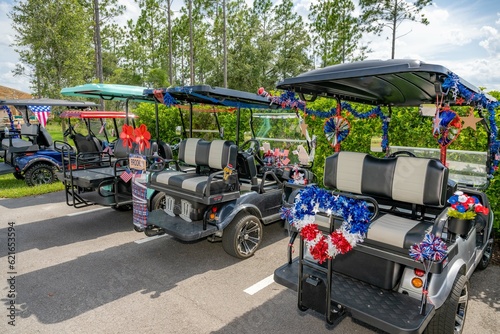 USA golf cart decorations