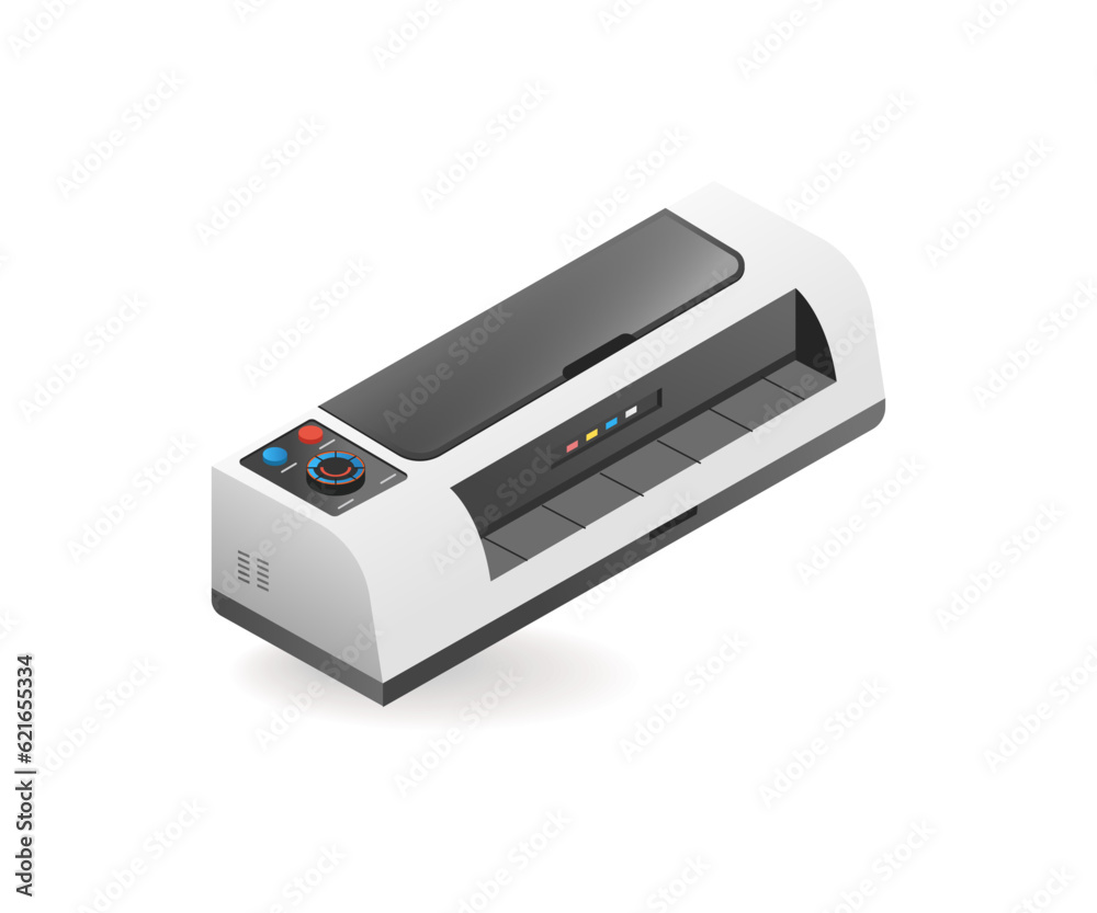 Technology laminating tool concept isometric illustration Technology laminating tool concept isometric illustration