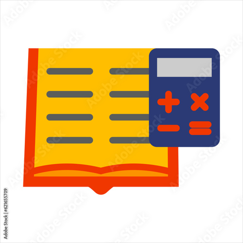 Accountant, Accounting and Budget or Banking book icon. isolated with white background