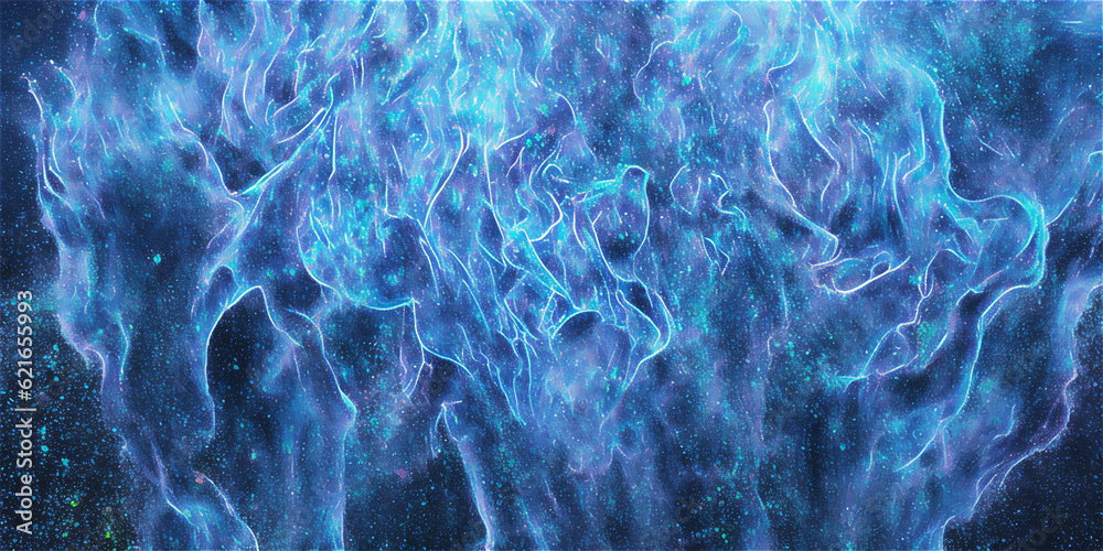 Obraz premium 青色の抽象模様のデザイン Generative AI