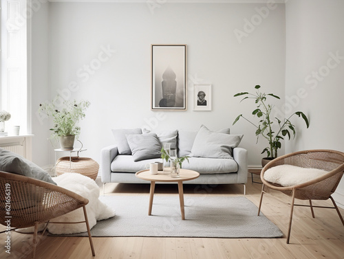 Calm and Tranquil Scandinavian Living  A Bright and Minimalistic Nordic Interior Highlighted by Neutral Tones and Green Plants