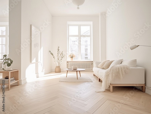 Calm and Tranquil Scandinavian Living  A Bright and Minimalistic Nordic Interior Highlighted by Neutral Tones and Green Plants