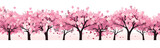 Cherry blossom trees in spring vector simple 3d isolated illustration