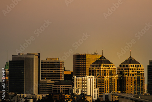 Skyline of Downtown Oakland California. 