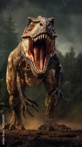 prehistoric - dinosaur - tyrannosaurus - velociraptor - Created with Generative AI technology. © Graxaim