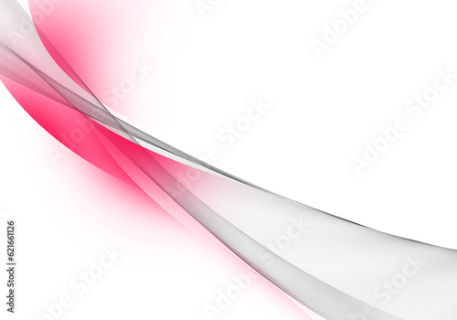 Abstract background waves. White, pink and grey abstract background for wallpaper or business card