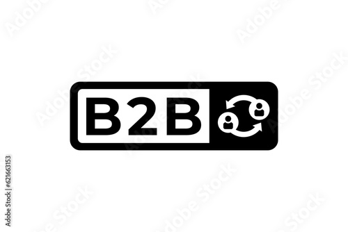 Best B2B label vector for the best business design element. B2B sign vector for business to business symbol. Best B2B label vector for mobile apps and websites design element.