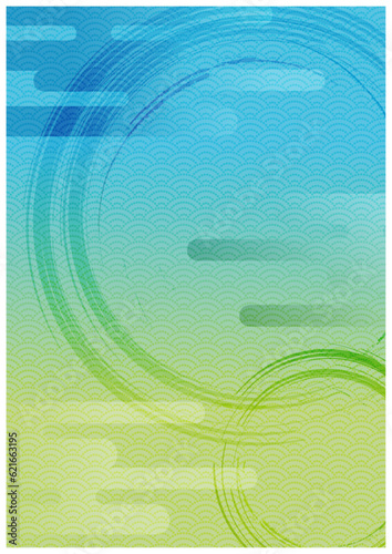 和柄筆模様背景-縦型