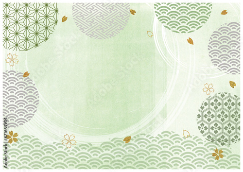 和柄筆模様和紙背景