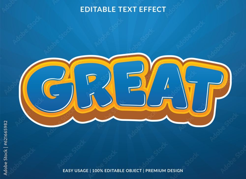great editable text effect template with abstract background use for business brand and logo