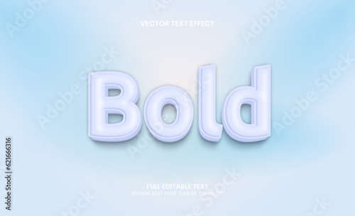 Bold 3d text, Editable text effect