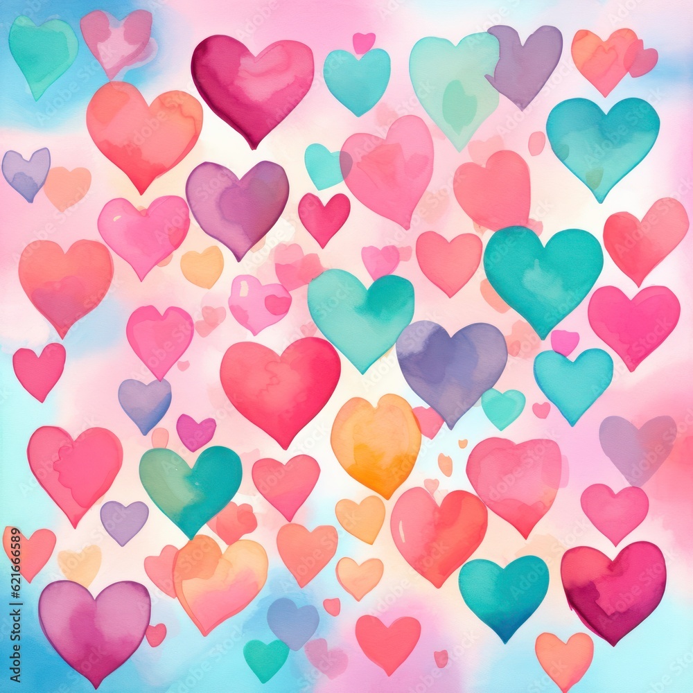  colorful hearts are shown in a heart shape