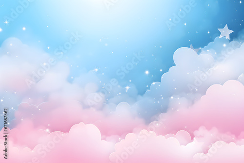 Tela Abstract starlight and pink and purple clouds stardust, blink, background, prese