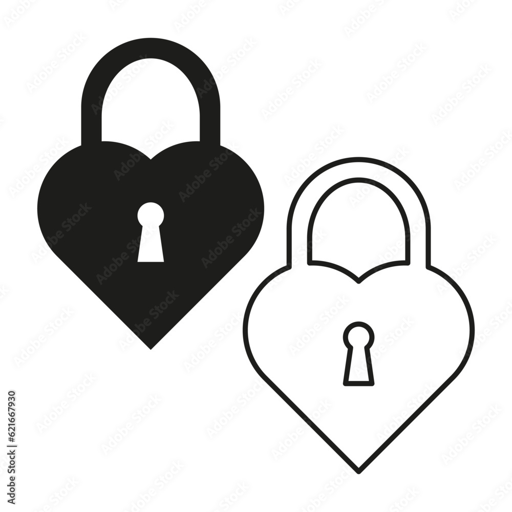 Heart and castle. Female heart set icon. Vector illustration. EPS 10. Heart and castle. Female heart set icon. Vector illustration. EPS 10.