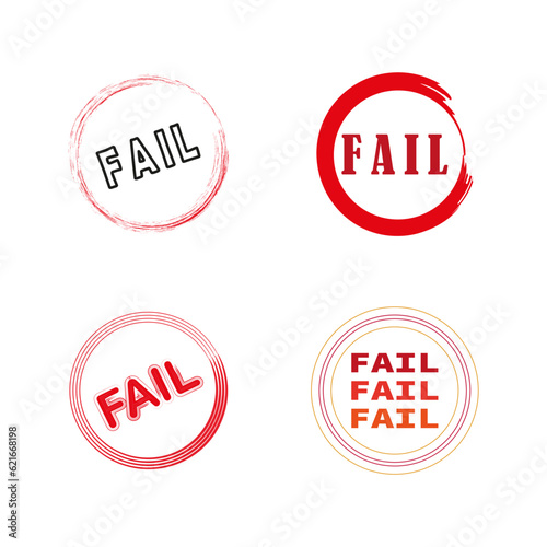 failed sign. unsuccessful symbol. failure icon. Vector illustration. EPS 10.