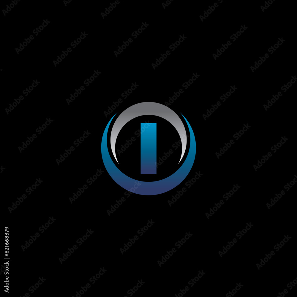 I Letter Initial Logo Design Template Vector Illustration
