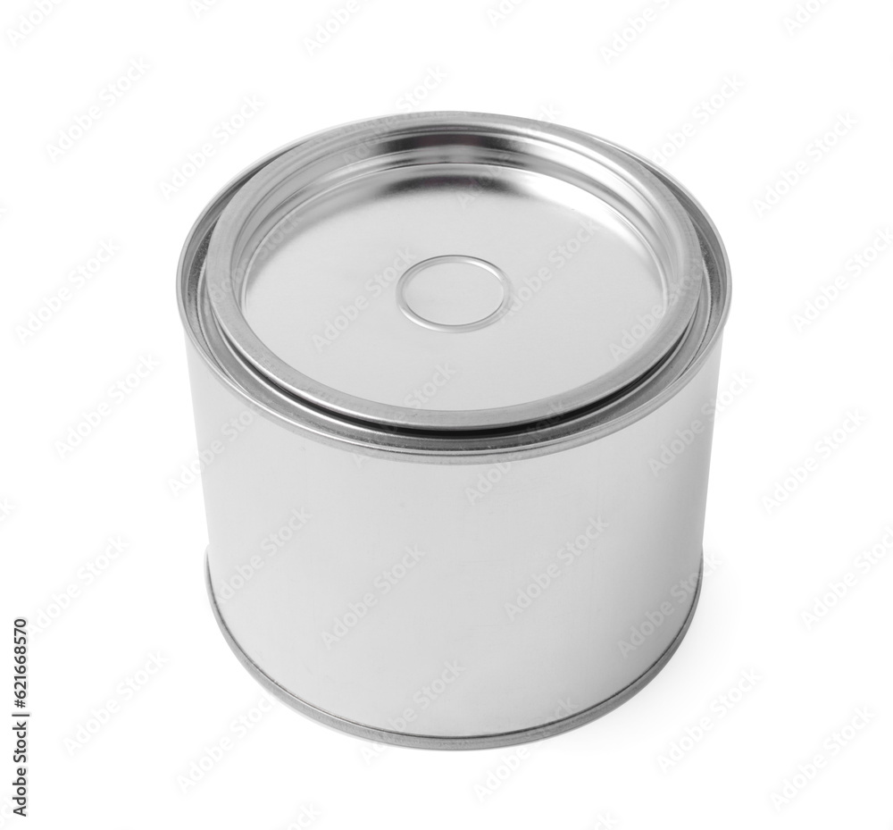 New metal paint can isolated on white New metal paint can isolated on white