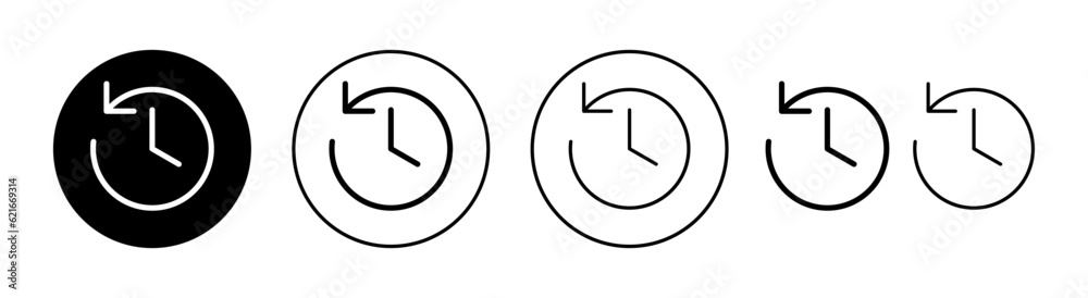 History icon set for web and mobile app. recent event history sign and symbol History icon set for web and mobile app. recent event history sign and symbol