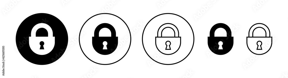 Lock icon set for web and mobile app. Padlock sign and symbol. Encryption icon. Security symbol Lock icon set for web and mobile app. Padlock sign and symbol. Encryption icon. Security symbol