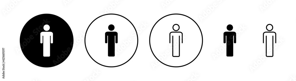 Man icon set for web and mobile app. male sign and symbol. human symbol Man icon set for web and mobile app. male sign and symbol. human symbol