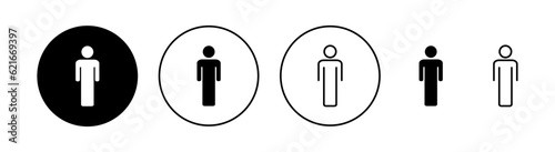 Man icon set  for web and mobile app. male sign and symbol. human symbol