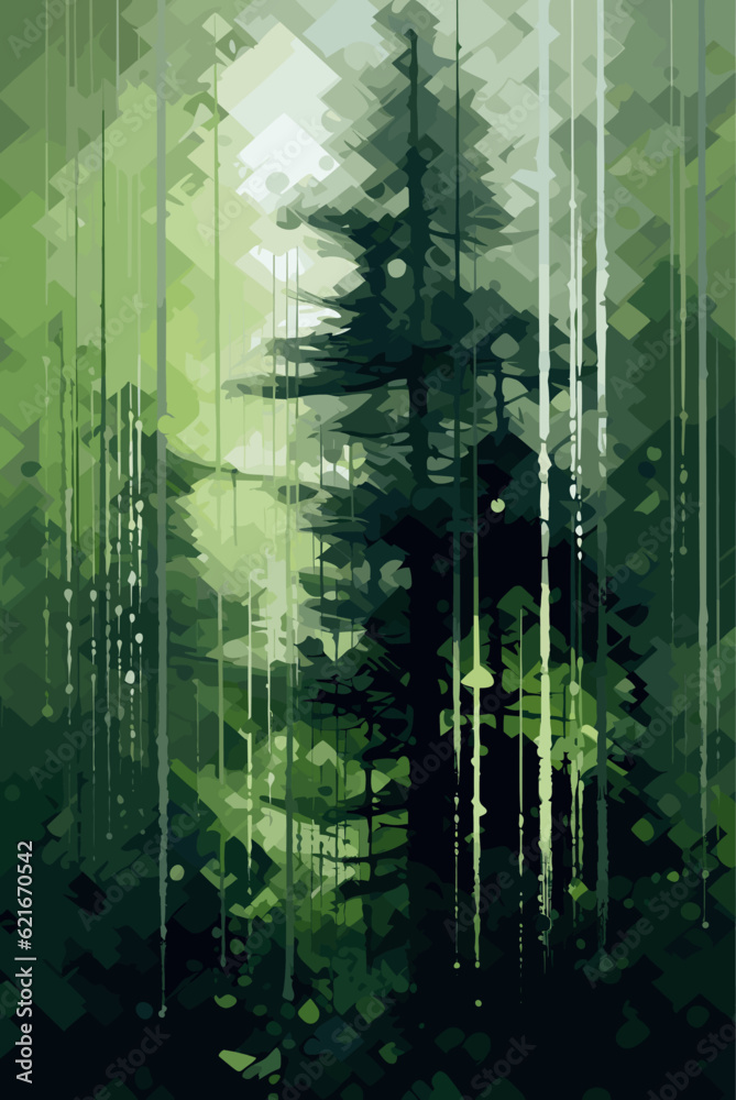 abstract background of trees in forest