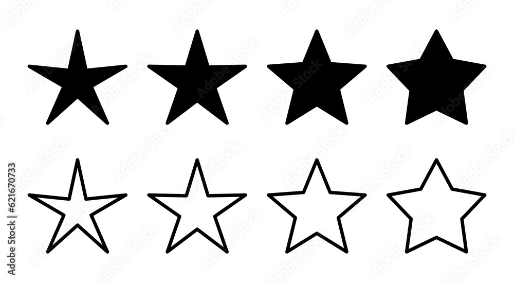 Star Icon set illustration. rating sign and symbol. favourite star icon Star Icon set illustration. rating sign and symbol. favourite star icon