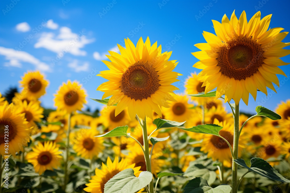 Fototapeta premium Field of Sunflowers 