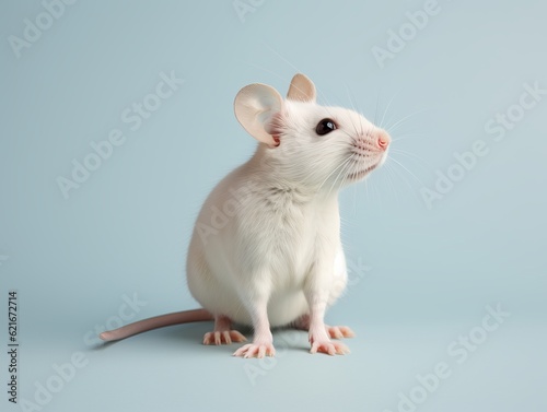 Rat isolated on blue background