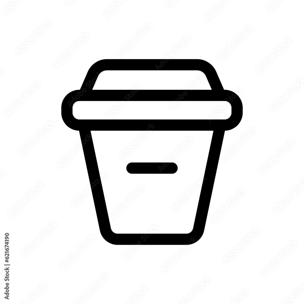 Simple Coffee icon. The icon can be used for websites, print templates, presentation templates, illustrations, etc