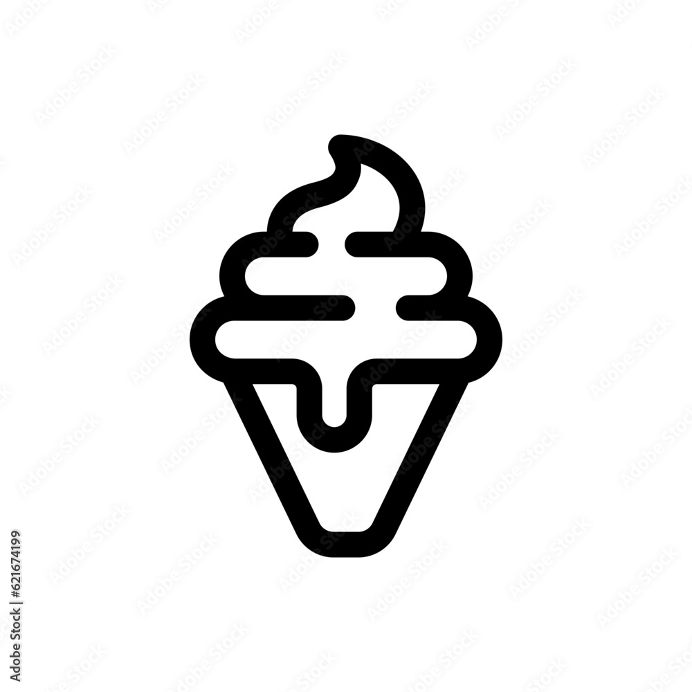 Simple Ice Cream icon. The icon can be used for websites, print templates, presentation templates, illustrations, etc Simple Ice Cream icon. The icon can be used for websites, print templates, presentation templates, illustrations, etc