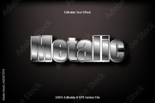 Metalic Editable Text Effect Emboss Cartoon Gradient Style
